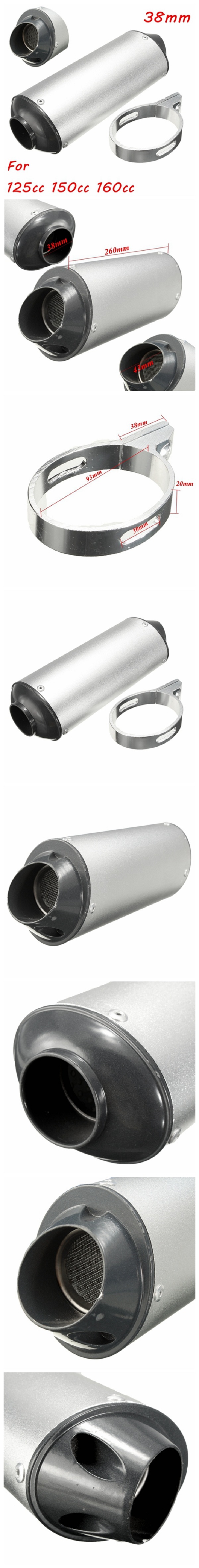 38mmMotorcycleExhaustMufflerTipPipefor125150160ccDirtPitBikeATV-1009587-2