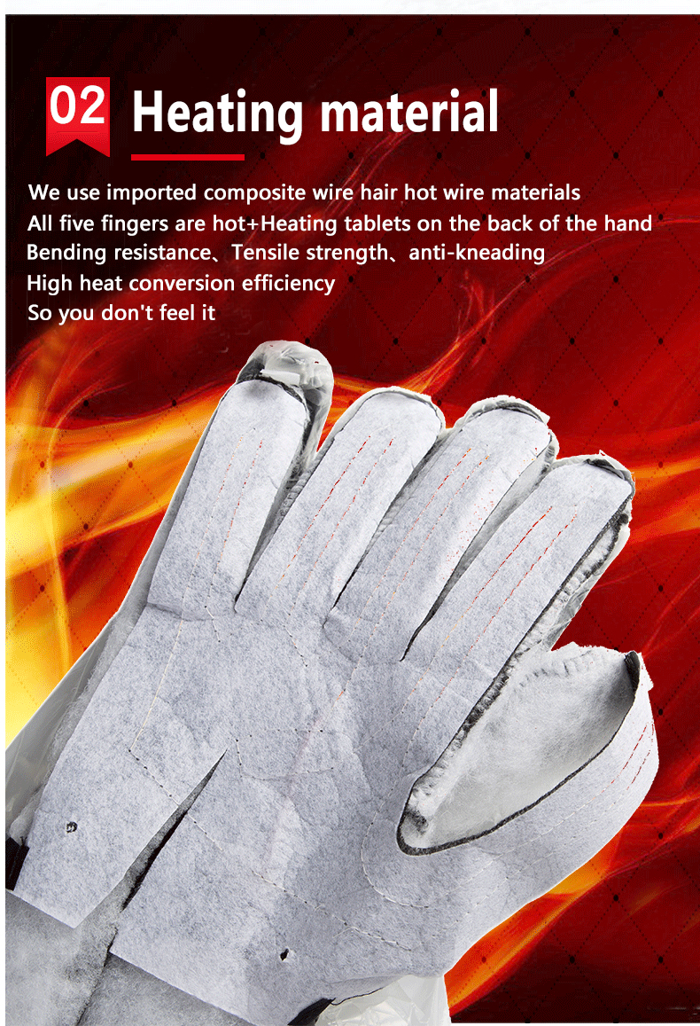 3GearTemperatureControlMotorcycleRidingGloves5000mAhBatteryWinterHeatedWarmGlovesforOutdoorSports-1998058-3