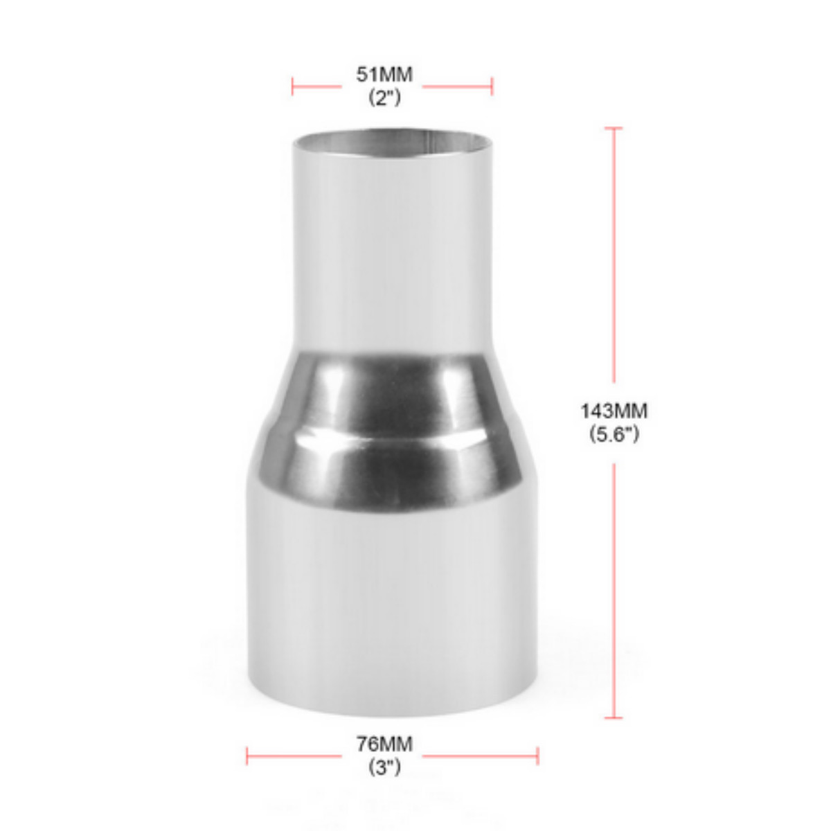 3InchTo2InchExhaustReducerConnectorAdapterPipeTubeStainlessTaperedStandardUniversal-1666161-2