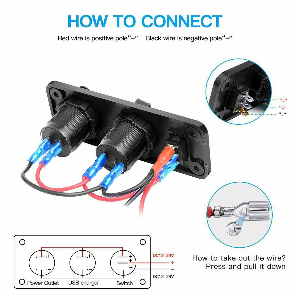 3in1DualUSBChargerLEDVoltmeter12V24VPowerSocketOn-OffSwitchPanelBlackMarineDualUSBChargerBoatMarineM-1694519-4