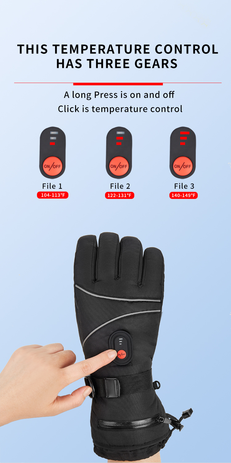 5-FingerWinterMotorcycleGloves3GearsTemperatureAdjustmentFullPalmLeatherTouchscreenHeatingwith5000mA-1998059-5