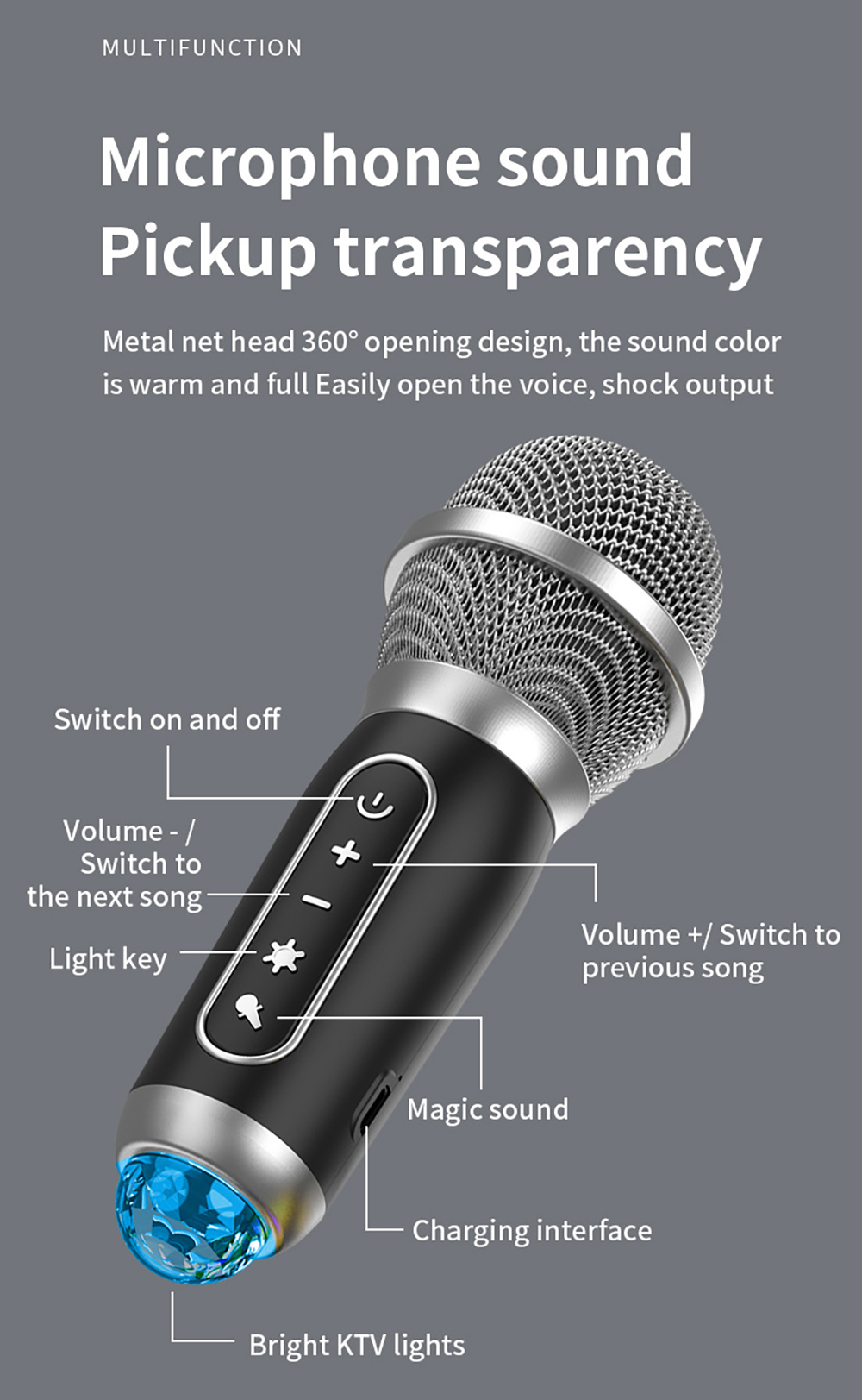 PortableBluetoothSpeakerHomeWirelessKaraokeSpeakerOutdoor360StereoSubwooferWithLEDFlashingTeethMetal-2009736-11