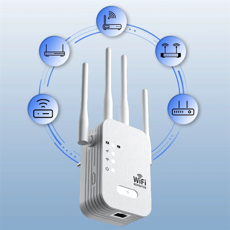 1200MbpsWiFiRepeaterWirelessWIFIExtender5G24GDual-bandNetworkAmplifierLongRangeSignalBooster-2013083-4