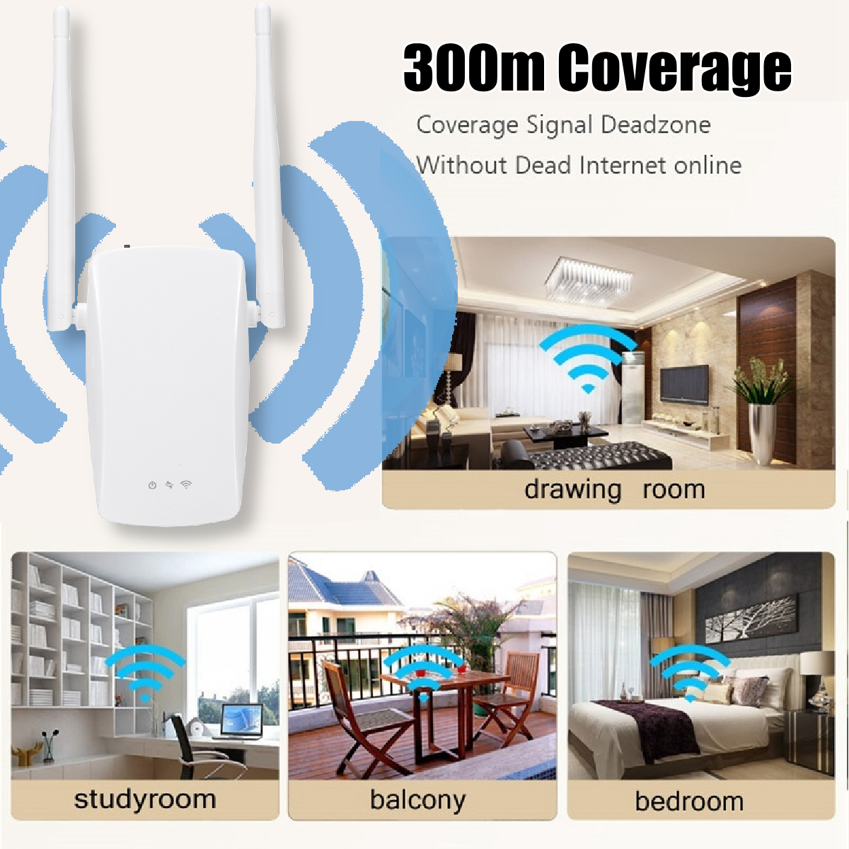 300Mbps24GWirelessWifiRepeaterAPRouterDualAntennaSignalBoosterExtenderAmplifier-1939053-5