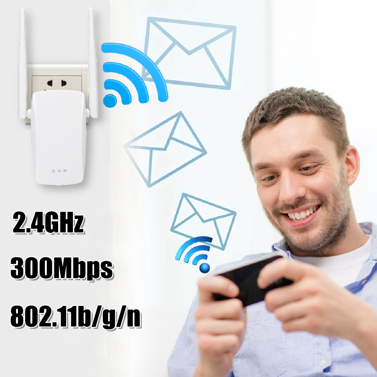 300Mbps24GWirelessWifiRepeaterAPRouterDualAntennaSignalBoosterExtenderAmplifier-1939053-7