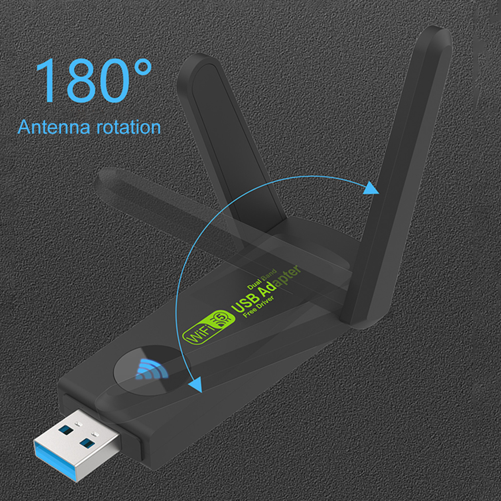 600MbpsWiFiUSB30Adapter24G5GHzWirelessWi-FiDongleNetworkCardReceiverforPCDesktopLaptop-1996175-9