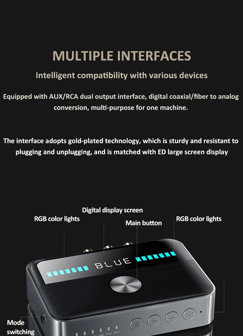 BakeeyM132-in-1bluetooth53TransmitterReceiverNFCRCA35mmAUXOpticalCoaxialWirelessAudioAdapterHands-fr-2005695-7