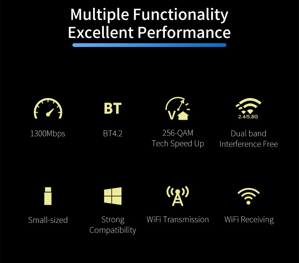 COMFASTCF-727BWirelessNetworkCard1300MbpsDualBand5GGigabitbluetoothWiFiAdapter-2015144-2