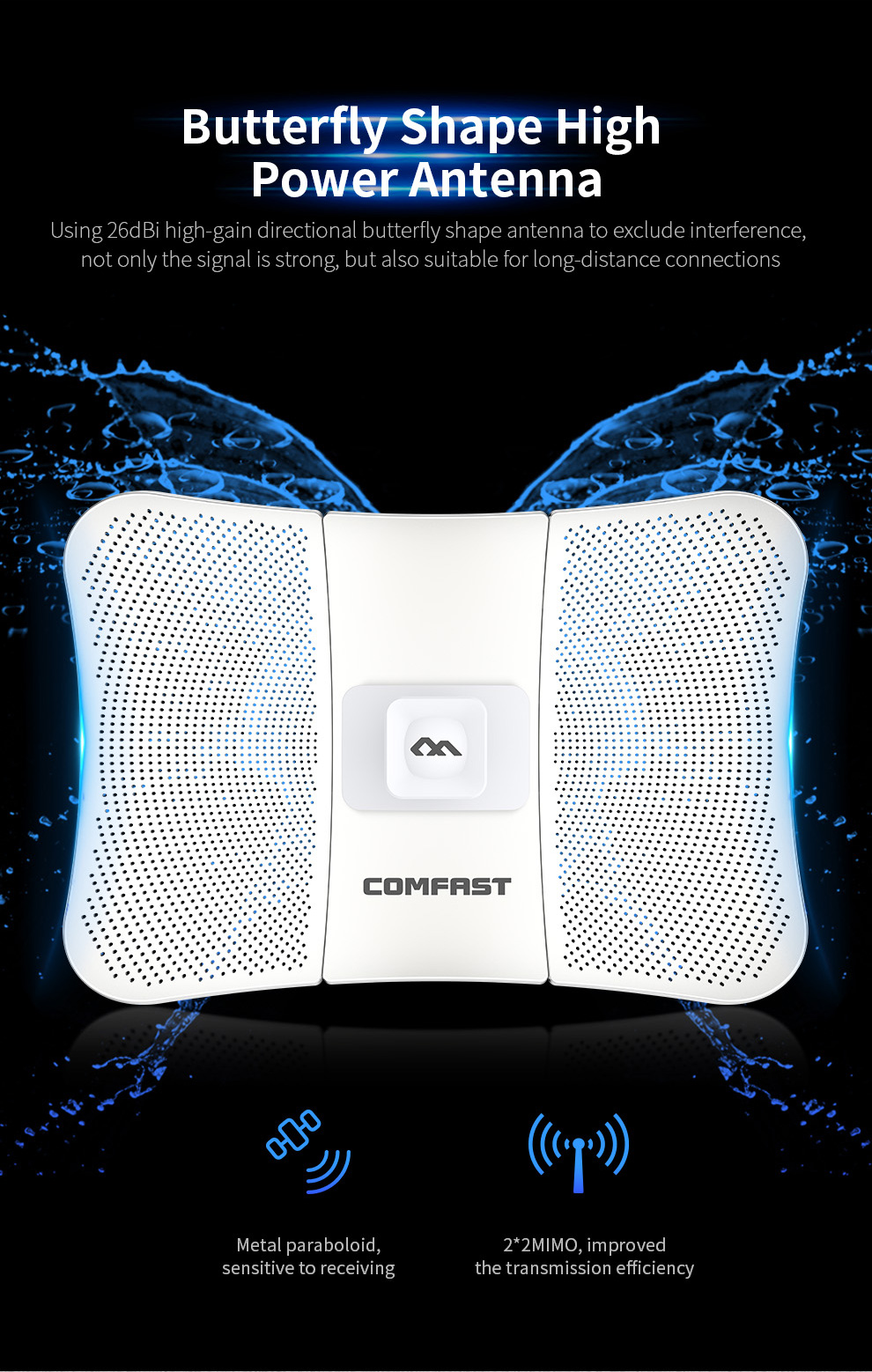 COMFASTCF-E319AV211KM900Mbps58GOutdoorLongRangeWirelessAPBridgeWiFiCPEAccessPoint26dBiAntennaWi-FiNa-1994688-5