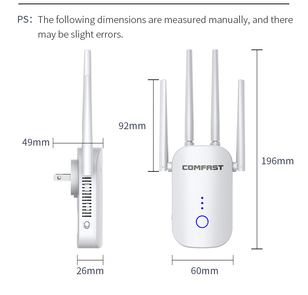 COMFASTCF-WR758AC24G5GWirelessWiFiRangeExtender1200MbpsDualBandRepeaterWiFiBoosterwith4EthernetAnten-1995562-18