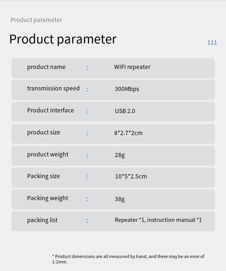 EDUP300MWiFiRepeaterwithRJ45NetworkPortUSBPoweredWirelessSignalExtenderRouterSupportNFCQuickConnecti-2003539-10