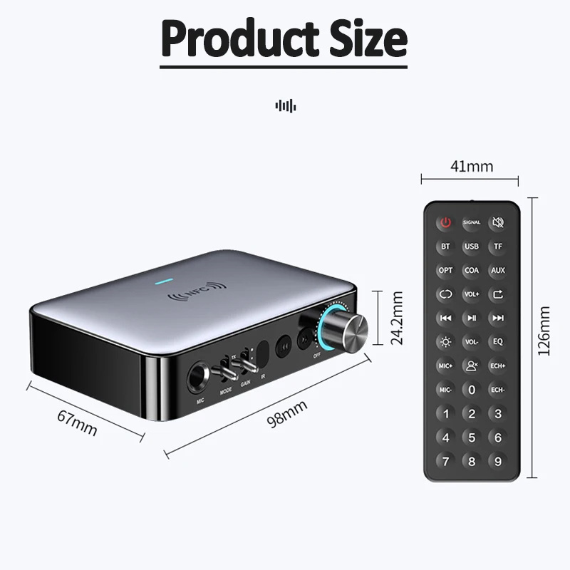 M16ProbluetoothAudioReceiverTransmitterNFCStereo35mmAUXJackOpticalCoaxialRCAWirelessAudioAdapterMicr-2001633-13