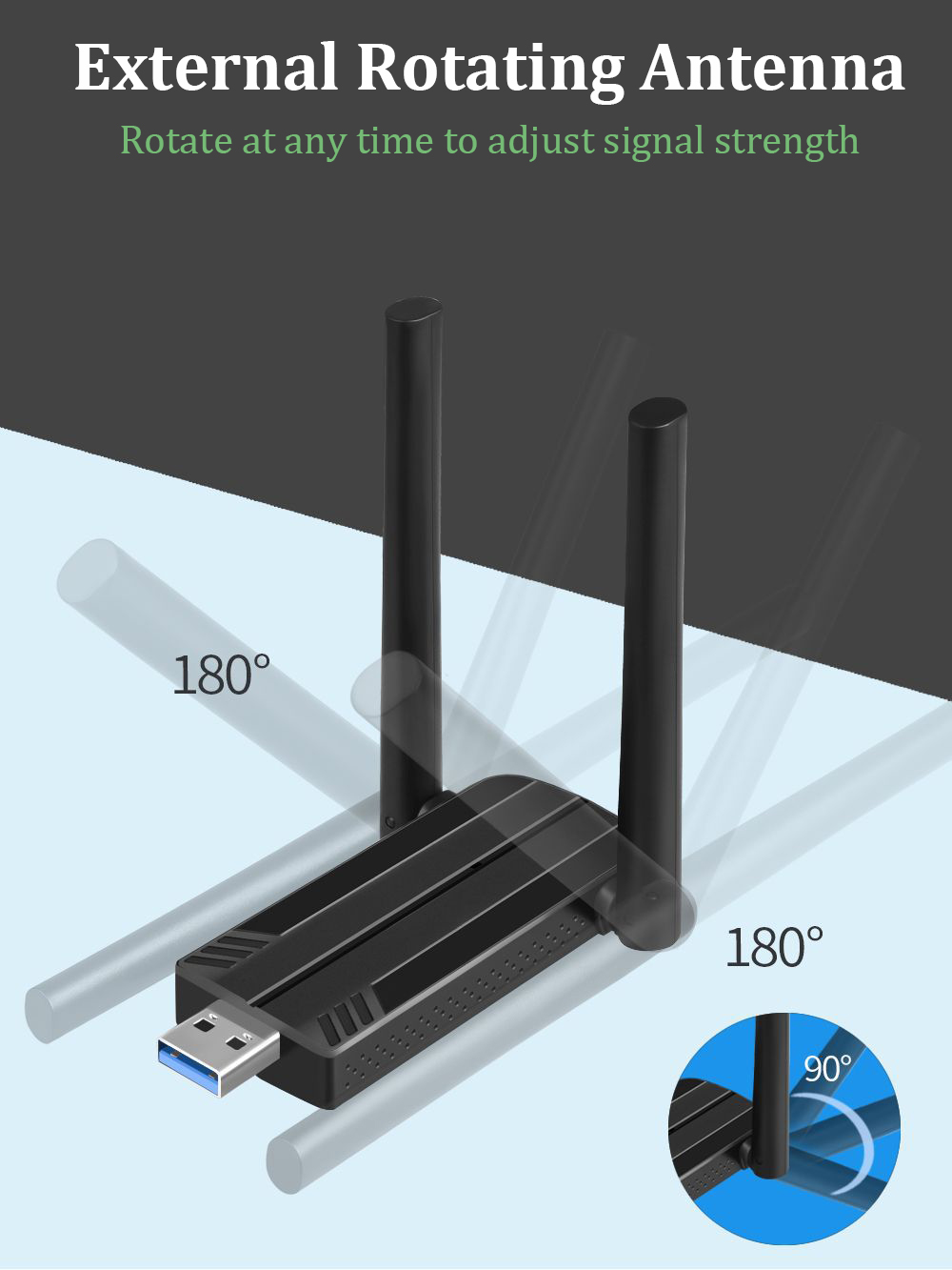 MT1808AX3000Wifi6Dual-bandWirelessNetworkCardsUSBWirelessDongleUSB30WiFiReceiverTransmitter5GHigh-sp-1978207-5