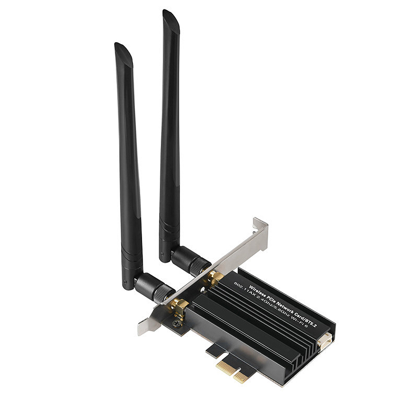 WiFi6eAX3000Wi-FiAdapterTriBand24G5G6GDesktopPCIEWirelessNetworkCardSupport52bluetoothforPCWin1011-2001629-10