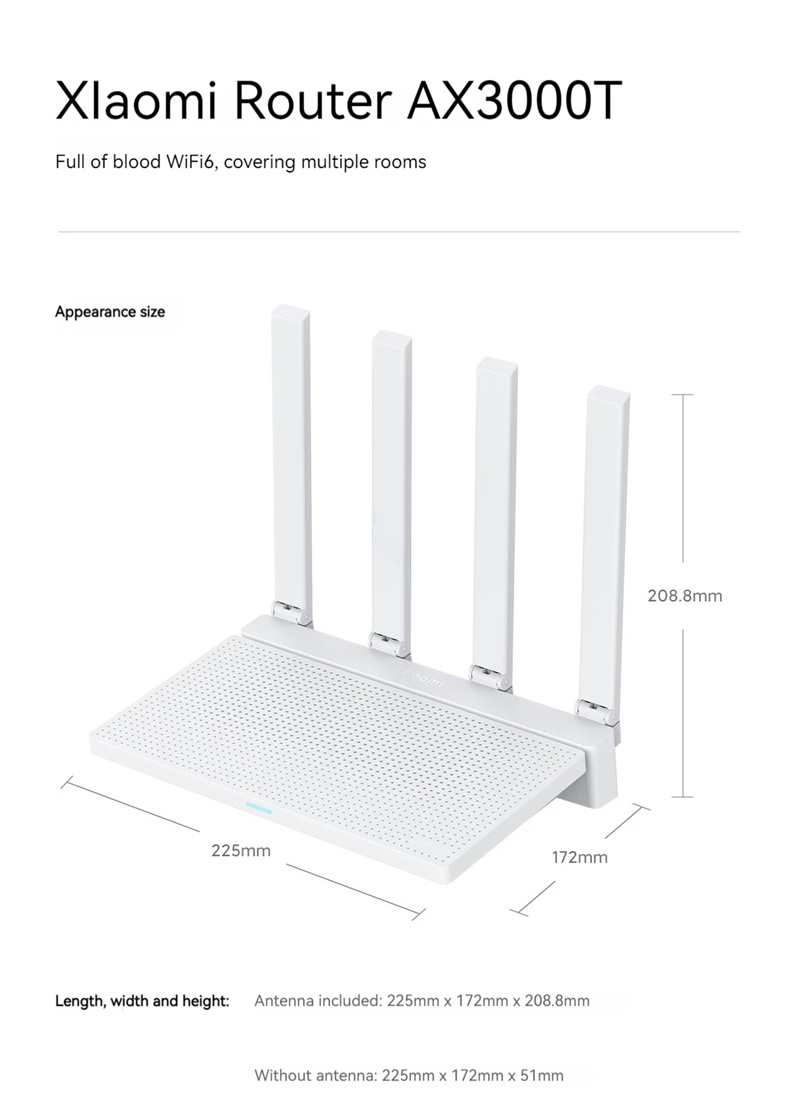 XiaomiRouterAX3000TWiFi6MeshTechnology24GHz5GHzMiWiFiROMEfficientWallPenetrationProtectionRepeaterSi-2006849-20