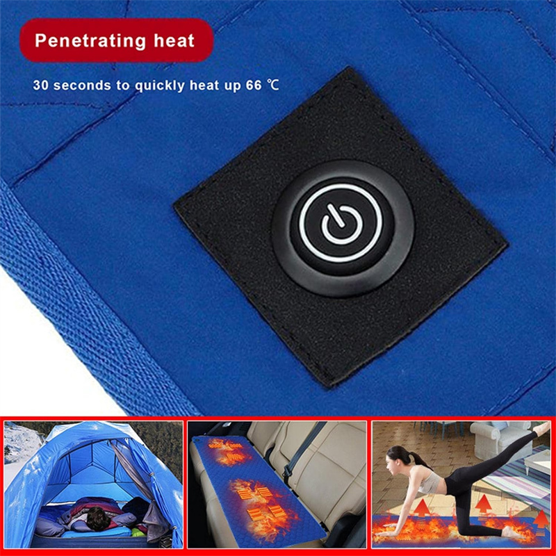 2023USBHeatedSleepingPad7HeatingZones3TemperatureLevelControlFoldableLightweightTravelMatforWinterCa-1998967-4