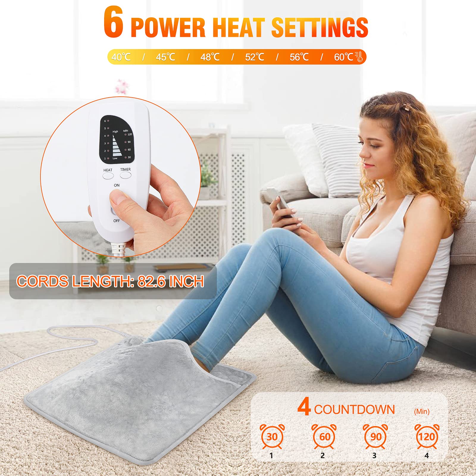 ElectricHeatedFootWarmer6TemperatureSettingIntelligentQuickHeatingWashablePadforMenWomen-2003951-2