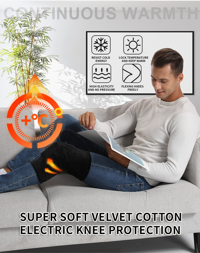 ElectricHeatingKneePadAdjustableTemperatureElectricWarmSportsProtectionColdBreathableKneePadforRehab-2000210-2