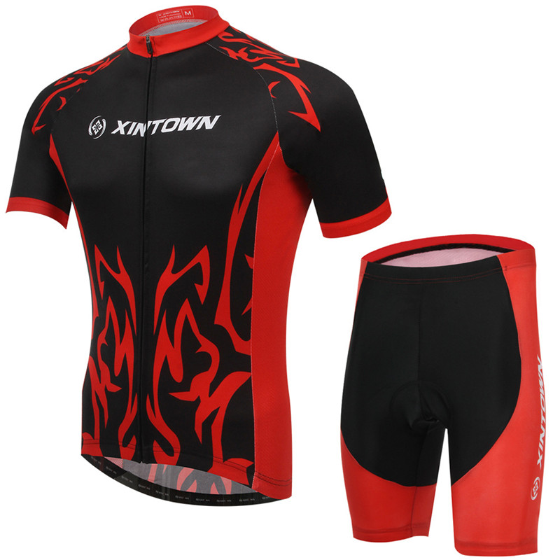 XINTOWNMensCyclingShortSleeveSuitsBicycleShortsQuickDryBreathableWickingSummerCyclingClothing-1986508-2