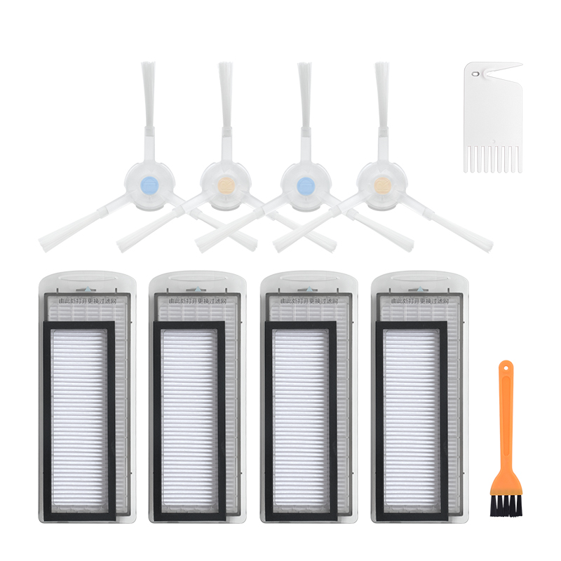 10pcsReplacementsforNARWALVacuumCleanerPartsAccessoriesSideBrushes4HEPAFilters4CleaningTools2Non-Ori-1835163-1