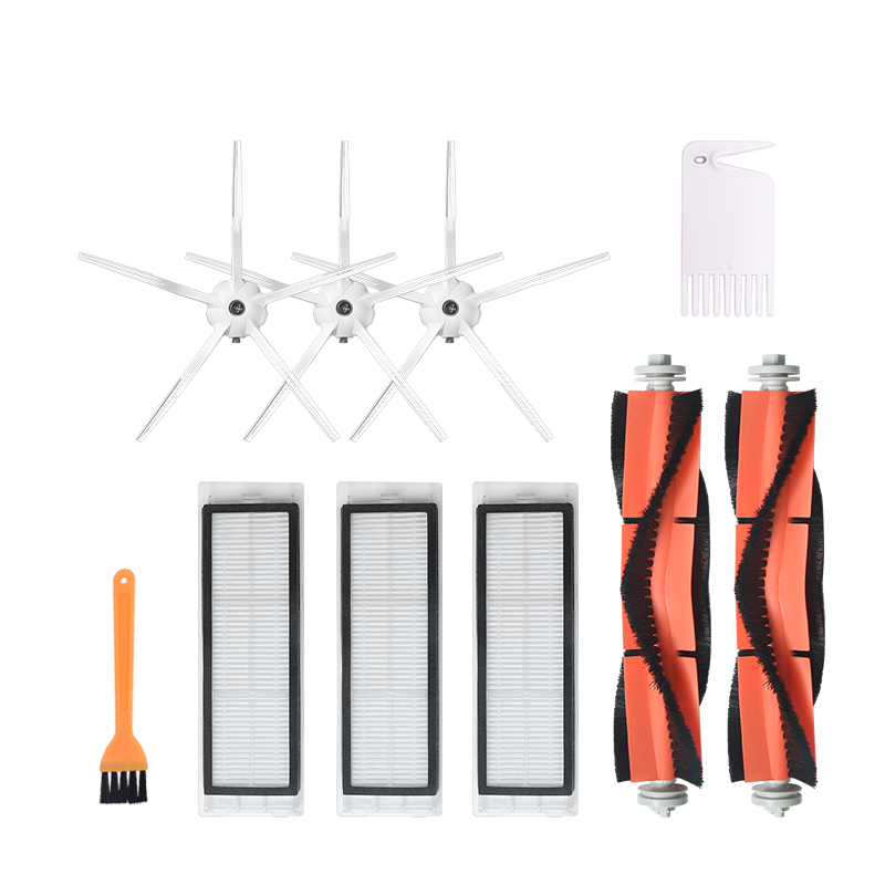 10pcsReplacementsforXIAOMIRoborockS6S5E35E2VacuumCleanerPartsAccessories35-armSidebrushes3Filters2Ro-1601223-1