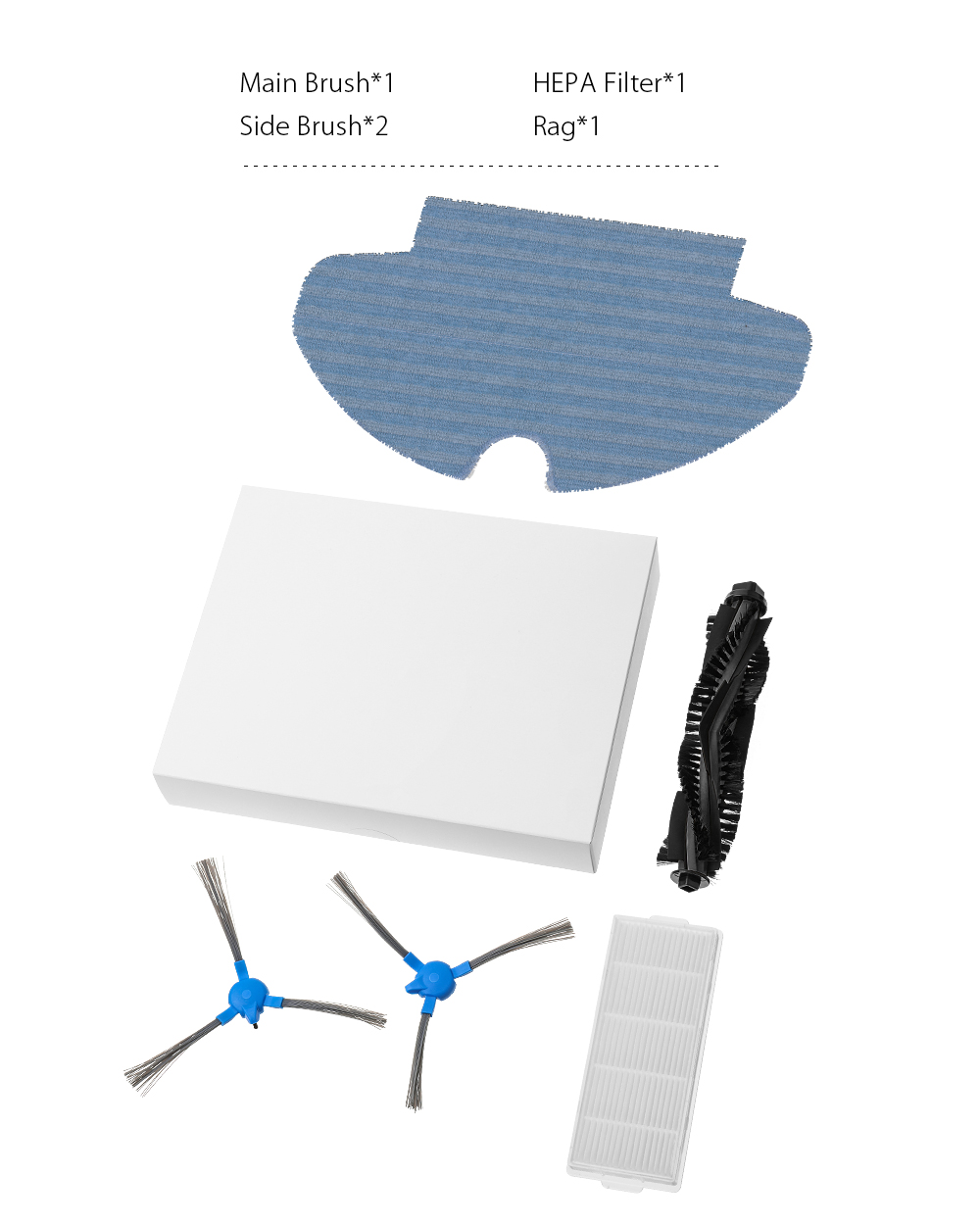 5pcsBlitzWolfVacuumCleanerReplacementsforBW-VC2VC1RobotVacuumCleanerMainBrush1SideBrushes2HEPAFilter-1652235-7