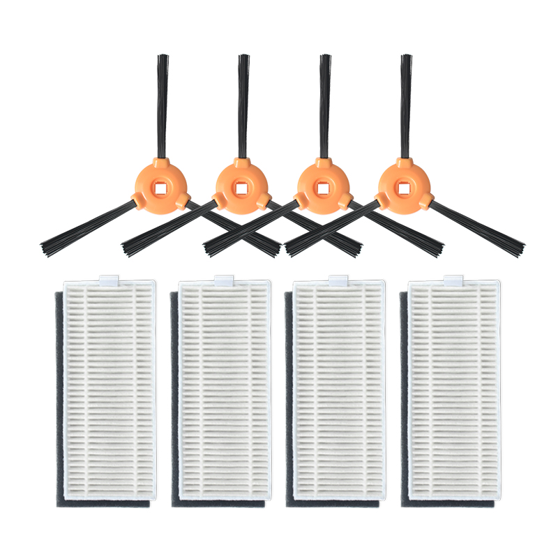 8pcsReplacementsforEcovacsN79VacuumCleanerPartsAccessoriesSideBrushes4HEPAFilters4Non-Original-1776402-1