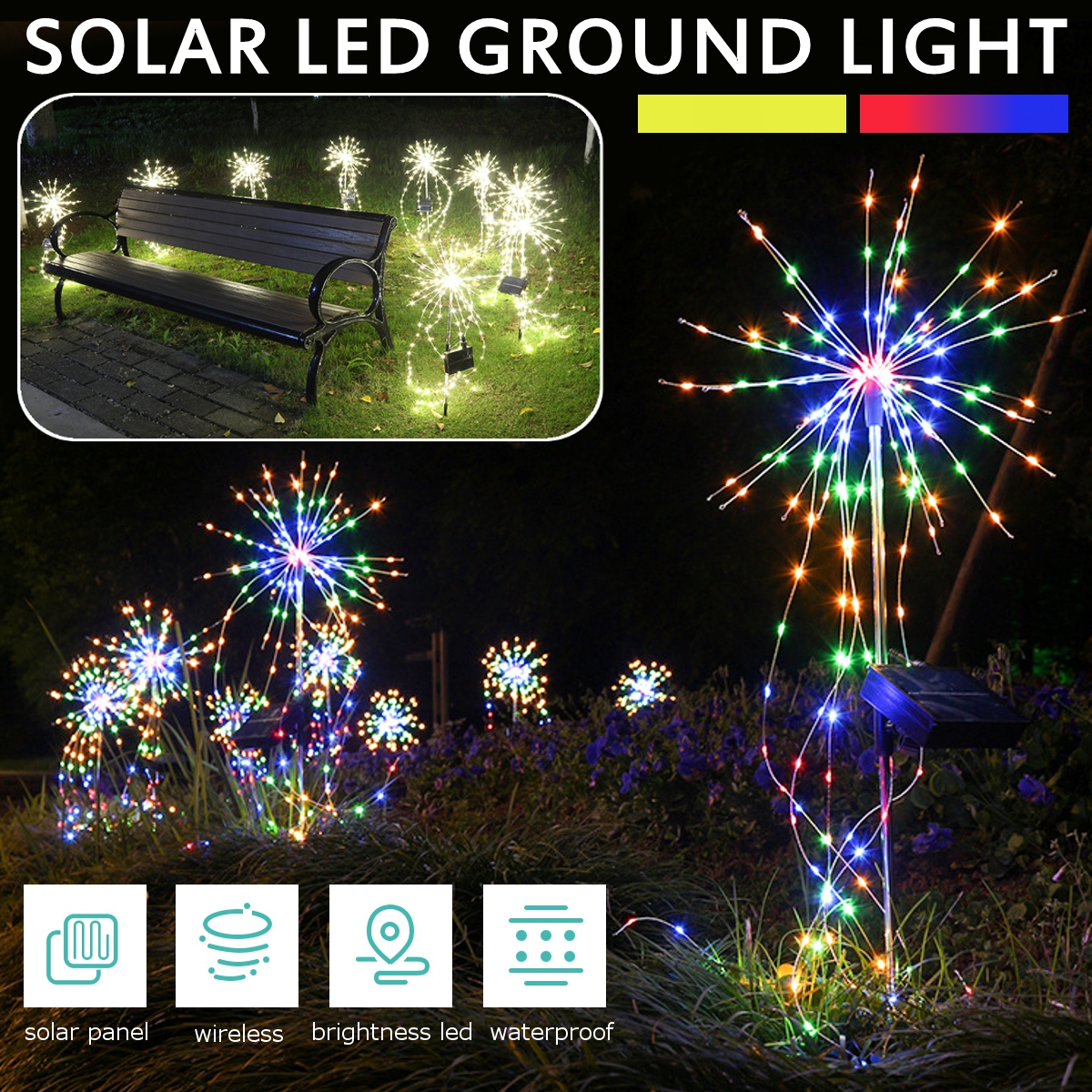 180LEDSolarPowerLightIP42WaterproofGardenLightCopperWireLightForGroundOutdoorYardLawnLandscapeLamp-1916729-1