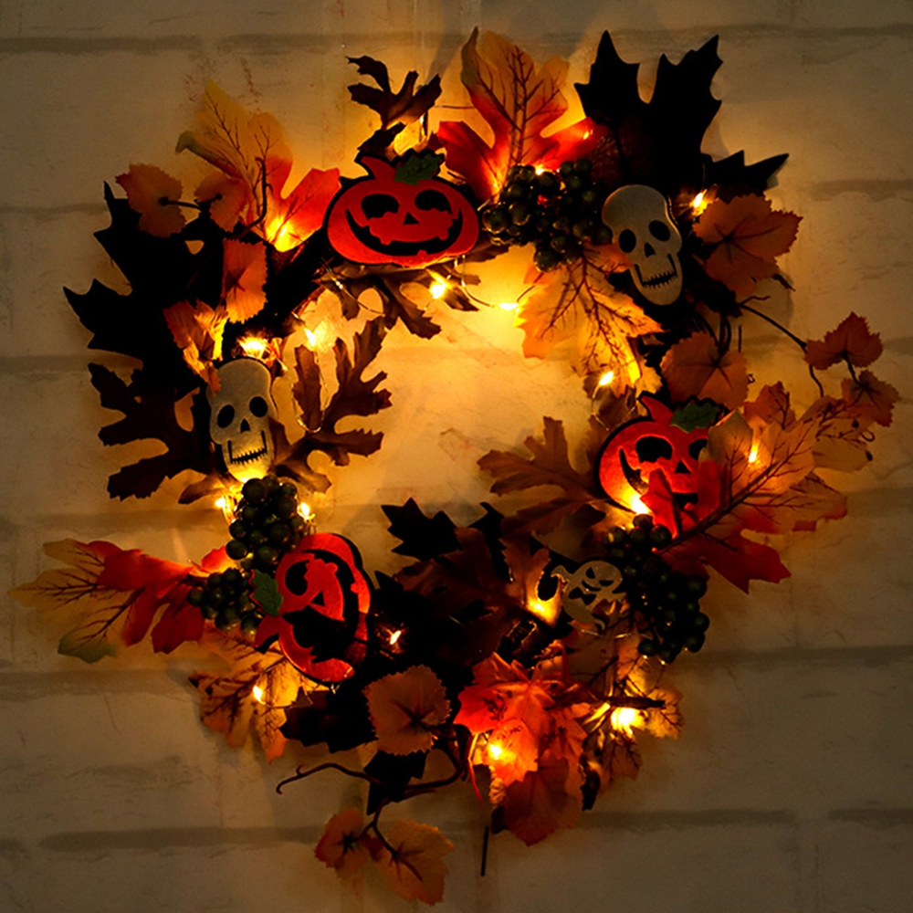 20LEDHalloweenPartyWreathGarlandLightHomeWallHangingDecorationsOrnaments-1354333-2