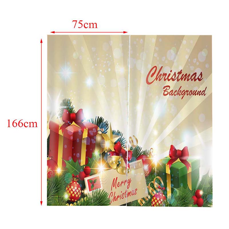 2PCS3DPrintWindowCurtainDraperyDoorScreenPanelforChristmasDecoration-1749794-2