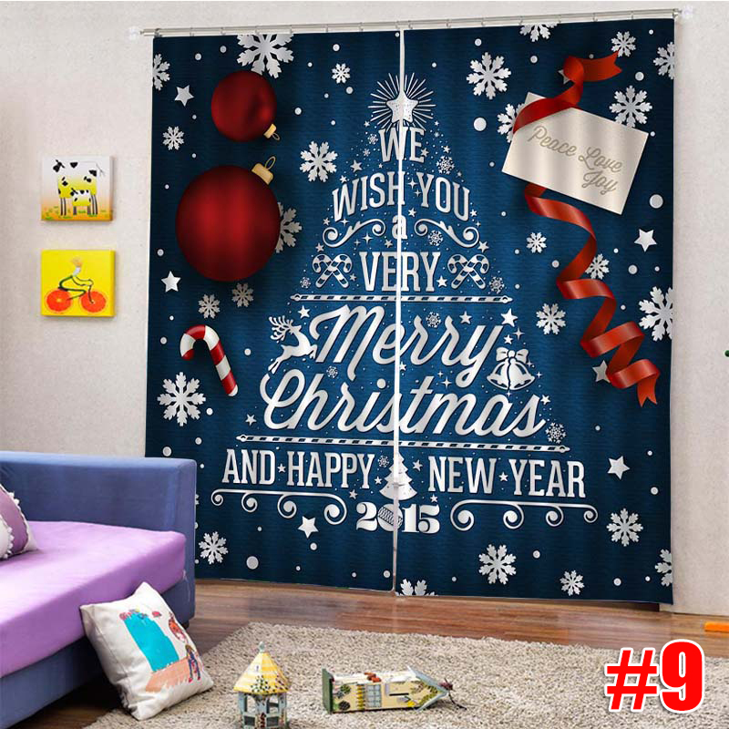 2PCS3DPrintWindowCurtainDraperyDoorScreenPanelforChristmasDecoration-1749794-11