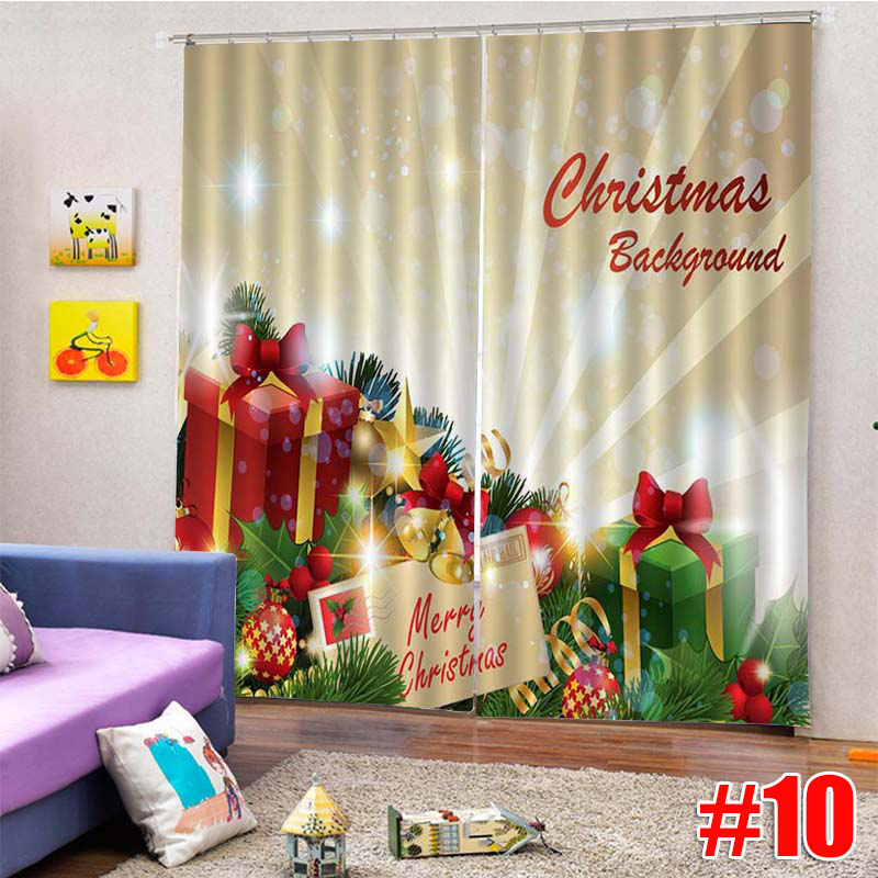 2PCS3DPrintWindowCurtainDraperyDoorScreenPanelforChristmasDecoration-1749794-12