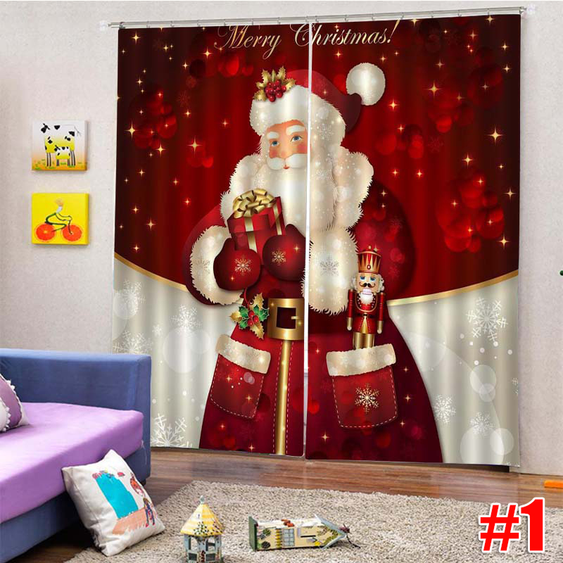 2PCS3DPrintWindowCurtainDraperyDoorScreenPanelforChristmasDecoration-1749794-3