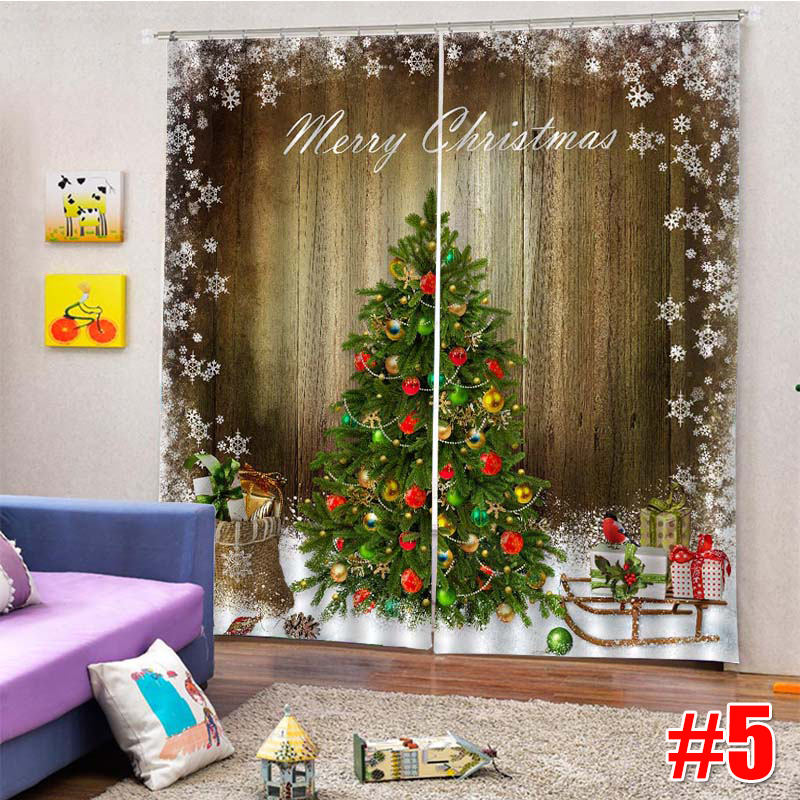 2PCS3DPrintWindowCurtainDraperyDoorScreenPanelforChristmasDecoration-1749794-7