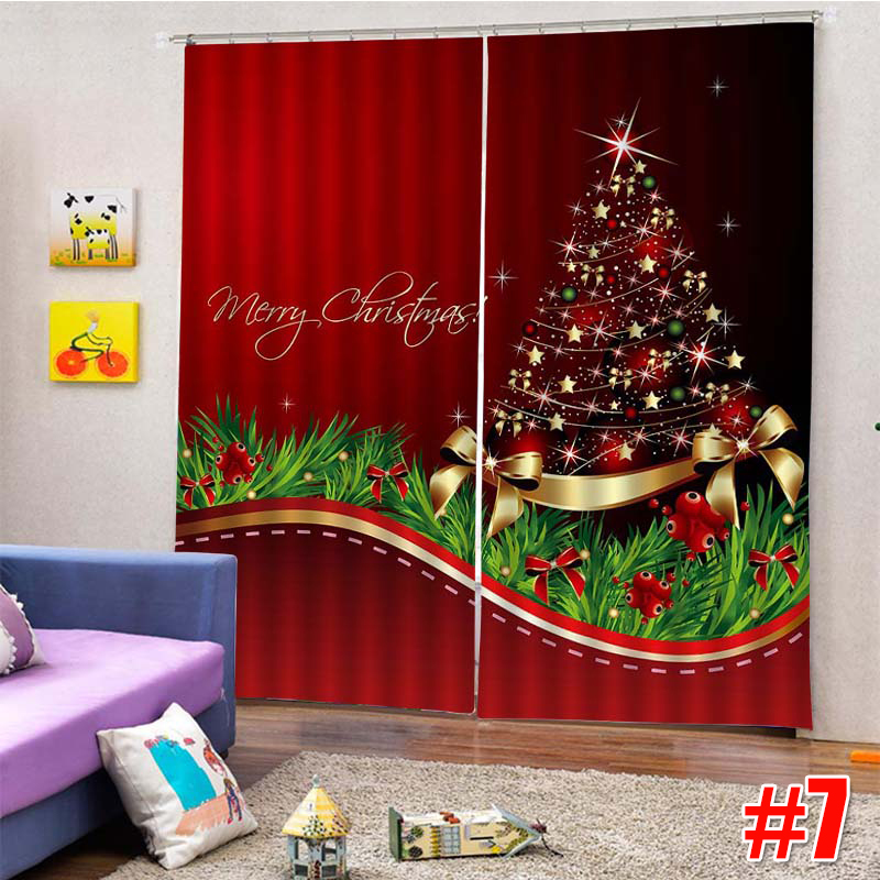 2PCS3DPrintWindowCurtainDraperyDoorScreenPanelforChristmasDecoration-1749794-9