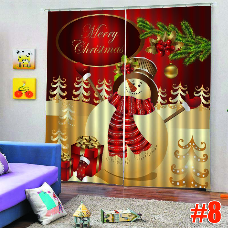 2PCS3DPrintWindowCurtainDraperyDoorScreenPanelforChristmasDecoration-1749794-10