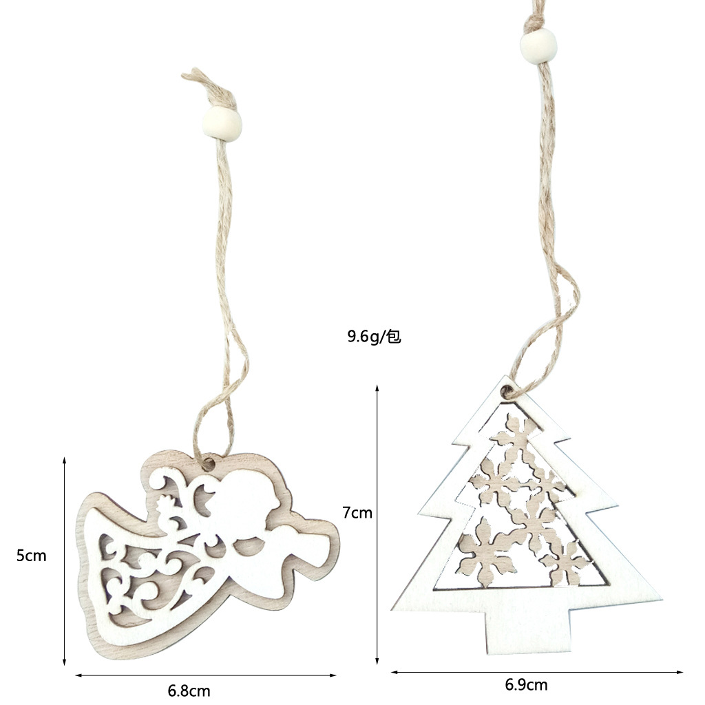 2PcsNaturalWoodChristmasTreePendantsHangingOrnamentsCraftsGiftsXmasNewYearPartyDecorHomeDecoration-1747396-3