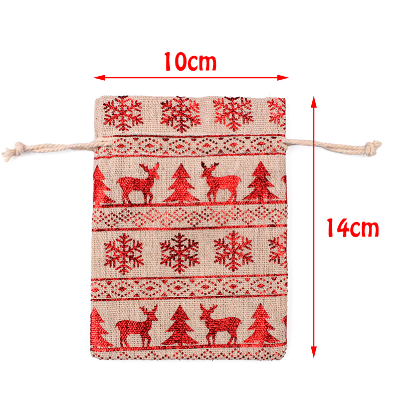 50PcsMiniCottonBurlapLinenChristmasCottonDrawstringBagJewelryGiftStorageBags-1596870-8