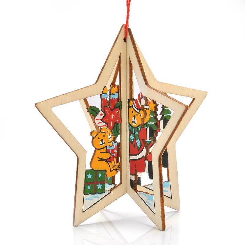Christmas3DWoodenPendantStarBellTreeHangOrnamentsHomePartyDecorationsKidsGifts-1216583-6
