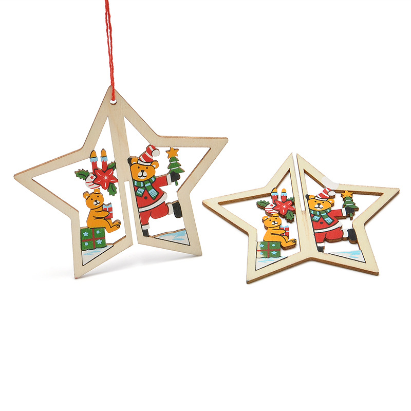 Christmas3DWoodenPendantStarBellTreeHangOrnamentsHomePartyDecorationsKidsGifts-1216583-9