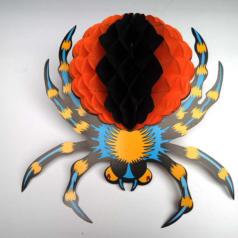 Halloween3DGhostBatSpiderPumpkinWitchPendantHauntedHouseDropBarKTVRoomDecorativePaperHangingOrnament-1740087-5