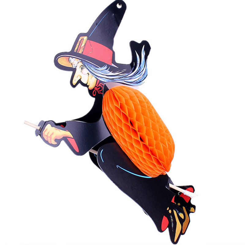 Halloween3DGhostBatSpiderPumpkinWitchPendantHauntedHouseDropBarKTVRoomDecorativePaperHangingOrnament-1740087-8