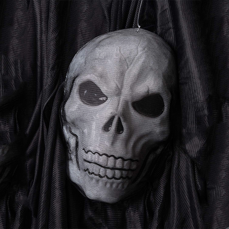 HalloweenHangingGhostSkullHangingRibbonHollowedoutMaskHorrorAtmospherePropsBackground-1830512-4