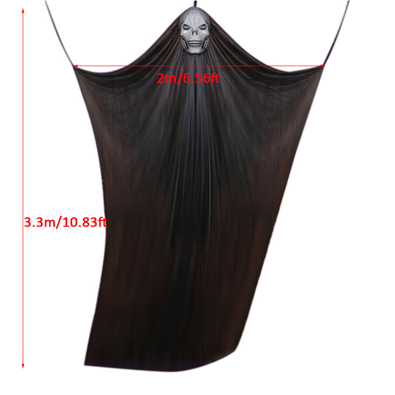 HalloweenHangingGhostSkullHangingRibbonHollowedoutMaskHorrorAtmospherePropsBackground-1830512-8
