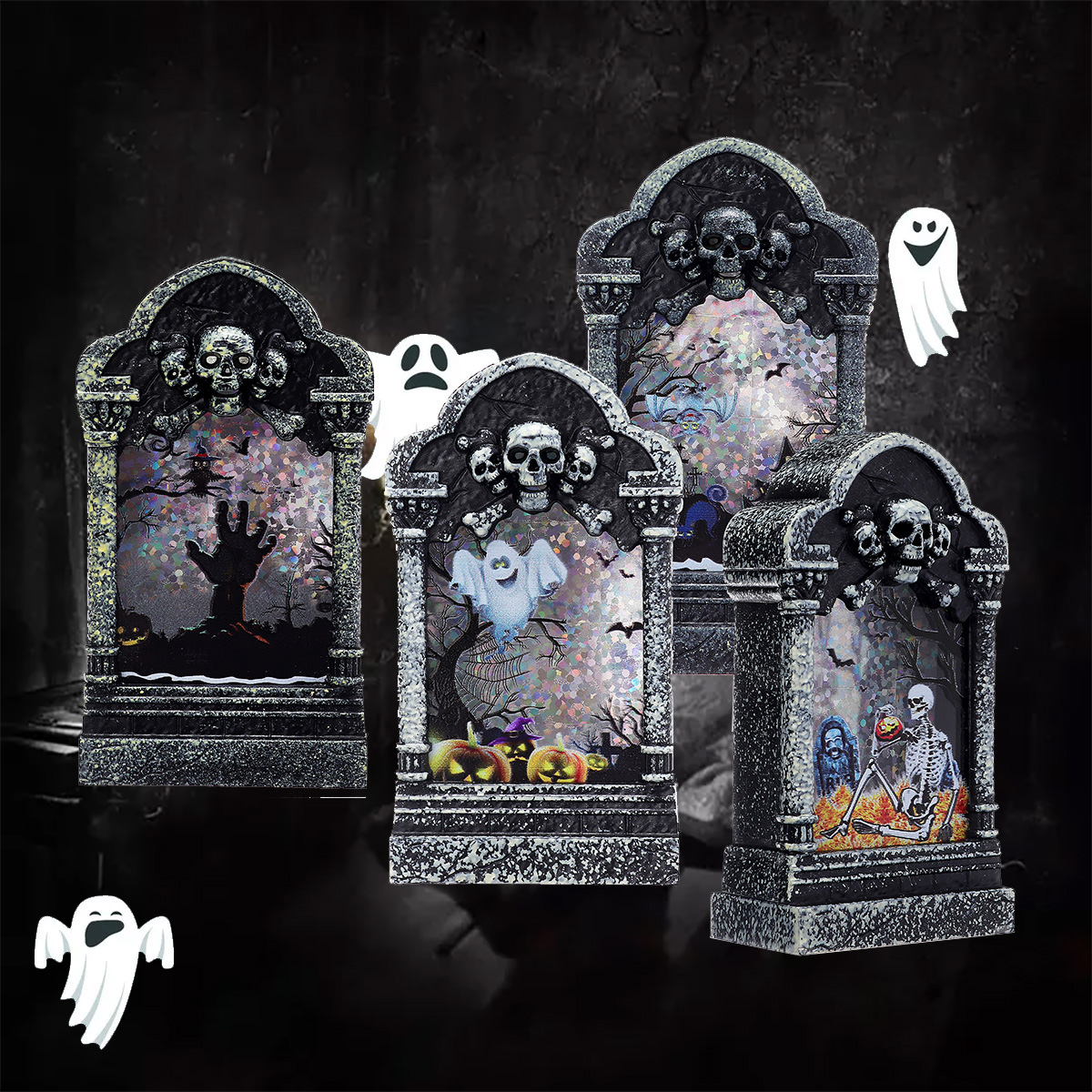 HalloweenLEDLightLampSkeletonTombstoneCastlePlasticPropPartyGiftDecorTableLamp-1638136-4