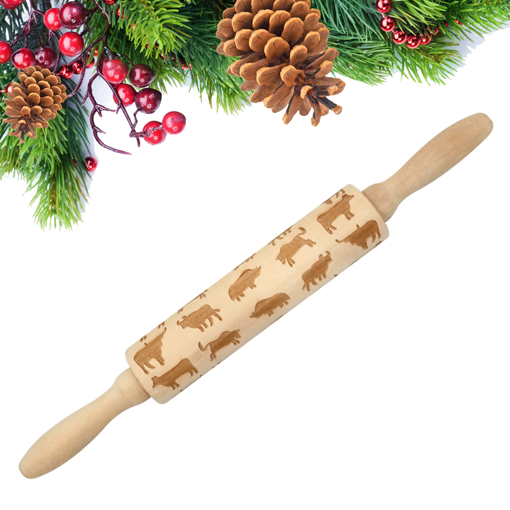 JM01690WoodenChristmasEmbossedRollingPinDoughStickBakingPastryToolNewYearChristmasDecoration-1583070-2