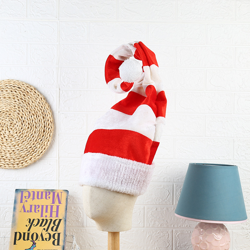 RedWhiteStripedChristmasCapHatModelingLongElvesChristmasCapChristmasDecorforChristmasThemeParty-1756747-2