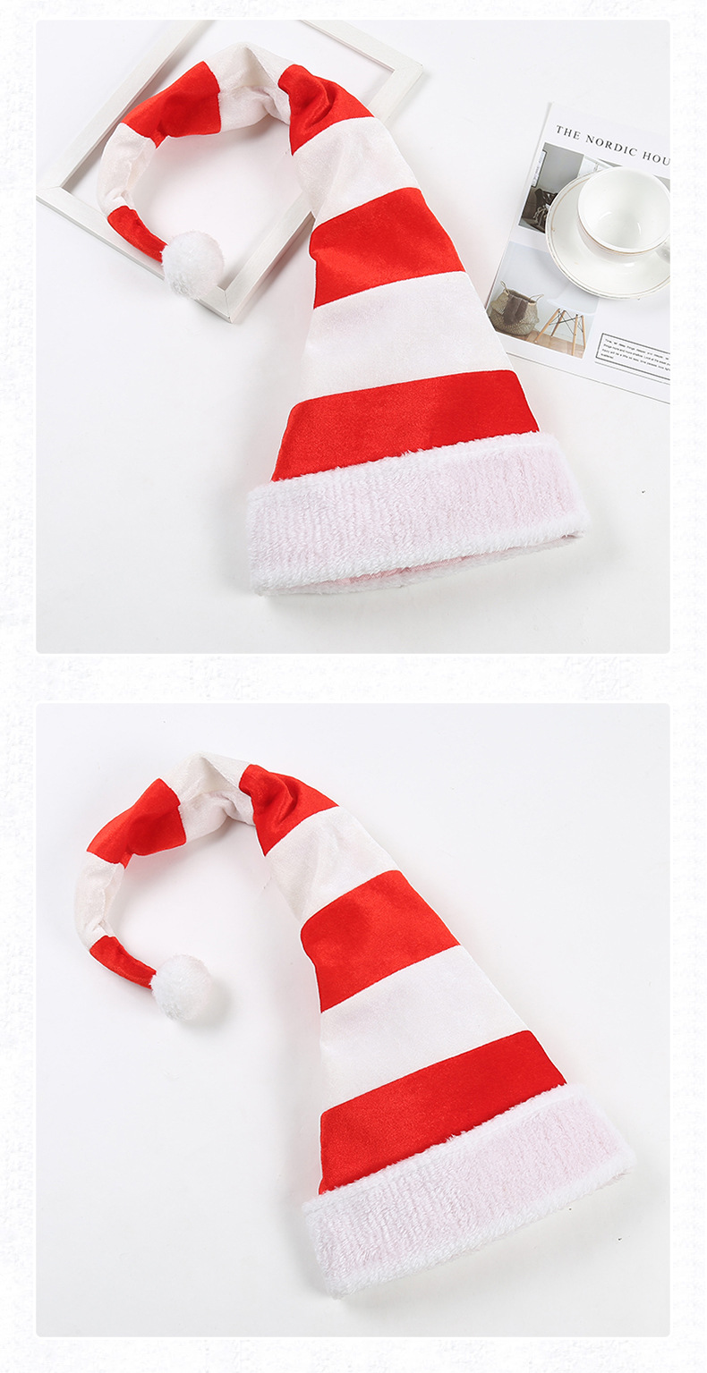 RedWhiteStripedChristmasCapHatModelingLongElvesChristmasCapChristmasDecorforChristmasThemeParty-1756747-4