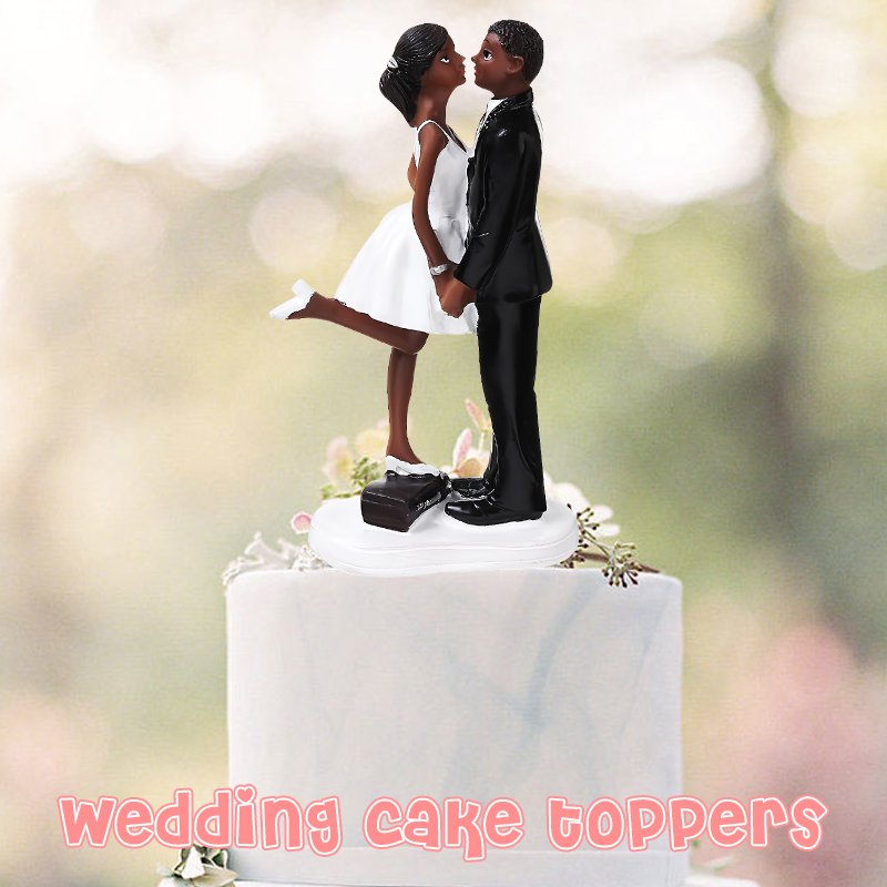 RomanticFunnyWeddingCakeTopperFigureBrideGroomCoupleBridalDecorations-1421525-7