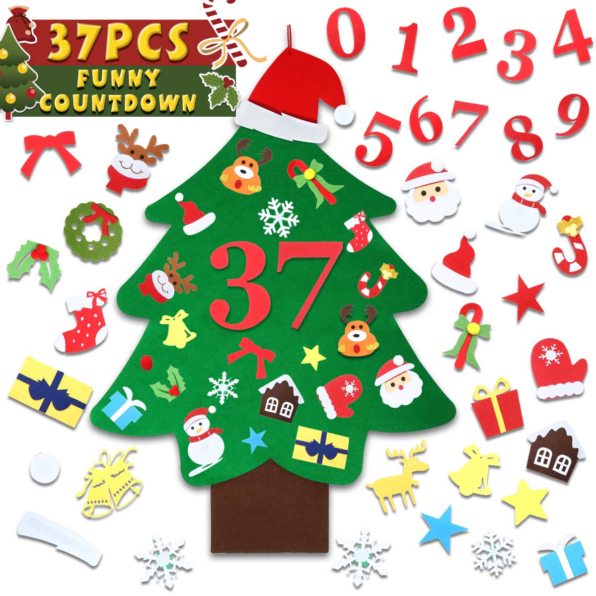 SAFETYONDIYFeltChristmasTreeWith37PCSOrnaments-1898979-1